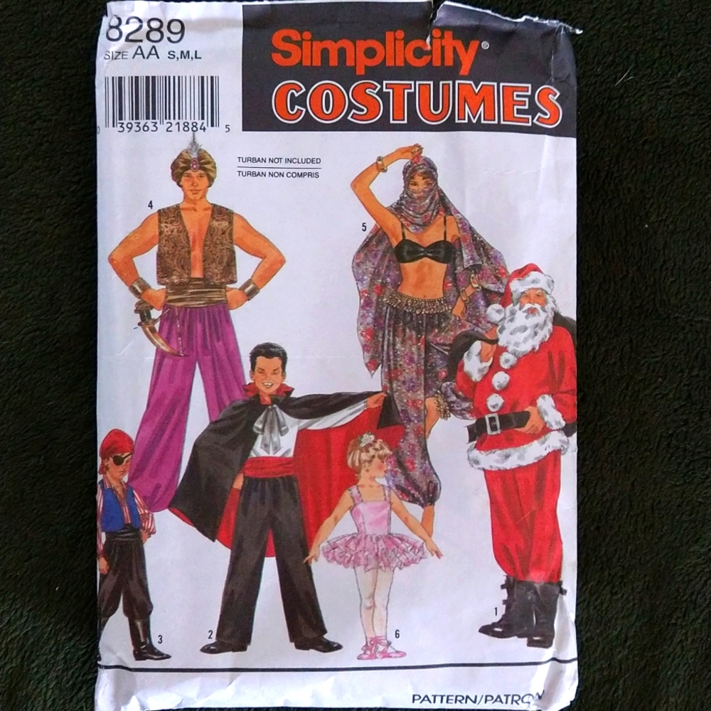 Halloween Simplicity Costumes for Adult + Child Patterns